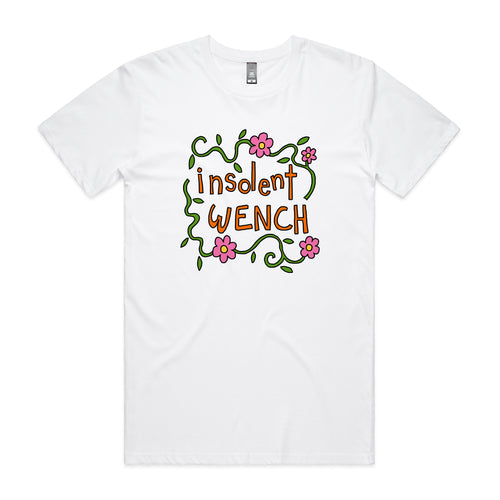 Insolent Wench Tee by Lonely Kids Club. All clothing from our T-shirts to our shorts and hoodies are ethically made, and printed packed and shipped from Sydney.