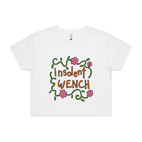 Insolent Wench Tee by Lonely Kids Club. All clothing from our T-shirts to our shorts and hoodies are ethically made, and printed packed and shipped from Sydney.