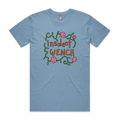 Insolent Wench Tee by Lonely Kids Club. All clothing from our T-shirts to our shorts and hoodies are ethically made, and printed packed and shipped from Sydney.