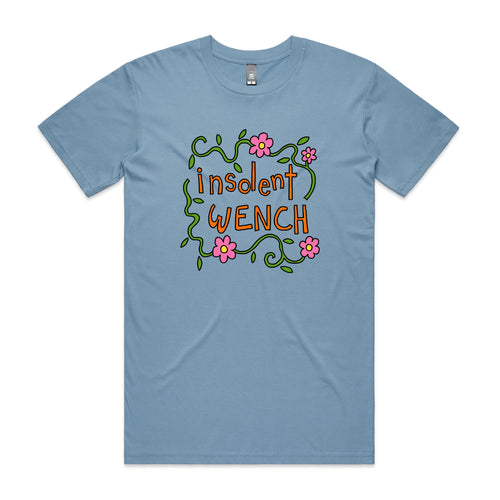 Insolent Wench Tee by Lonely Kids Club. All clothing from our T-shirts to our shorts and hoodies are ethically made, and printed packed and shipped from Sydney.