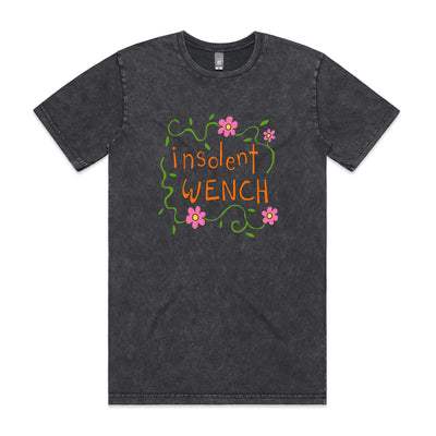 Insolent Wench Tee by Lonely Kids Club. All clothing from our T-shirts to our shorts and hoodies are ethically made, and printed packed and shipped from Sydney.