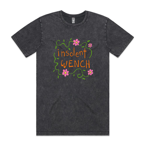 Insolent Wench Tee by Lonely Kids Club. All clothing from our T-shirts to our shorts and hoodies are ethically made, and printed packed and shipped from Sydney.