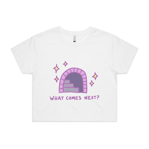 What Comes Next Tee by Lonely Kids Club. All clothing from our T-shirts to our shorts and hoodies are ethically made, and printed packed and shipped from Sydney.