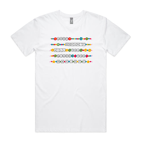 What Doesn't Kill You Tee by Lonely Kids Club. All clothing from our T-shirts to our shorts and hoodies are ethically made, and printed packed and shipped from Sydney.