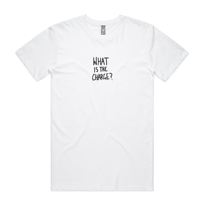 What Is The Charge Tee by Lonely Kids Club. All clothing from our T-shirts to our shorts and hoodies are ethically made, and printed packed and shipped from Sydney.
