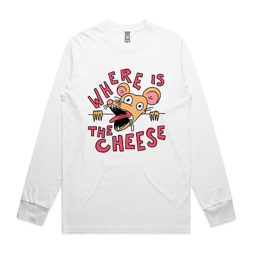 Where Is The Cheese Tee by Lonely Kids Club. All clothing from our T-shirts to our shorts and hoodies are ethically made, and printed packed and shipped from Sydney.