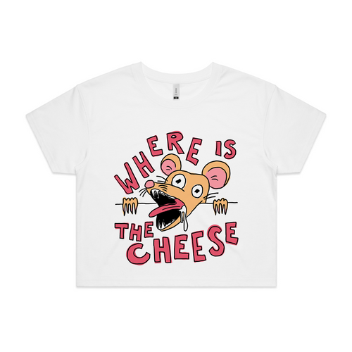 Where Is The Cheese Tee by Lonely Kids Club. All clothing from our T-shirts to our shorts and hoodies are ethically made, and printed packed and shipped from Sydney.