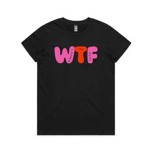 Where's The Food Tee by Lonely Kids Club. All clothing from our T-shirts to our shorts and hoodies are ethically made, and printed packed and shipped from Sydney.