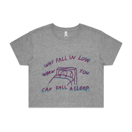 Why Fall In Love Tee by Lonely Kids Club. All clothing from our T-shirts to our shorts and hoodies are ethically made, and printed packed and shipped from Sydney.