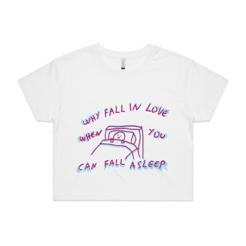 Why Fall In Love Tee by Lonely Kids Club. All clothing from our T-shirts to our shorts and hoodies are ethically made, and printed packed and shipped from Sydney.