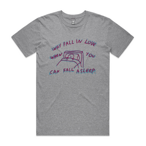 Why Fall In Love Tee by Lonely Kids Club. All clothing from our T-shirts to our shorts and hoodies are ethically made, and printed packed and shipped from Sydney.