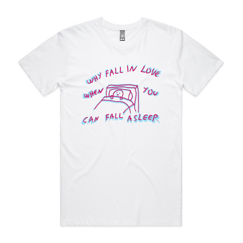 Why Fall In Love Tee by Lonely Kids Club. All clothing from our T-shirts to our shorts and hoodies are ethically made, and printed packed and shipped from Sydney.