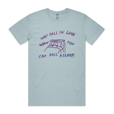 Why Fall In Love Tee by Lonely Kids Club. All clothing from our T-shirts to our shorts and hoodies are ethically made, and printed packed and shipped from Sydney.