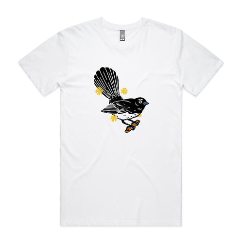 Willie Wagtail Tee by Lonely Kids Club. All clothing from our T-shirts to our shorts and hoodies are ethically made, and printed packed and shipped from Sydney.