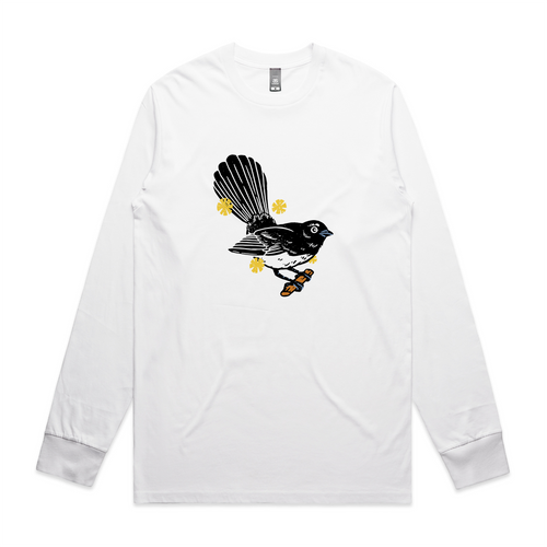 Willie Wagtail Tee by Lonely Kids Club. All clothing from our T-shirts to our shorts and hoodies are ethically made, and printed packed and shipped from Sydney.