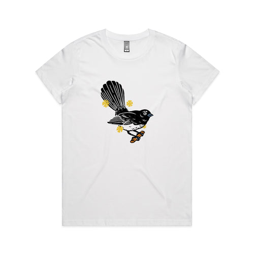 Willie Wagtail Tee by Lonely Kids Club. All clothing from our T-shirts to our shorts and hoodies are ethically made, and printed packed and shipped from Sydney.