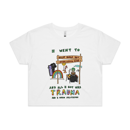 Willie Wonka Wrld Tee by Lonely Kids Club. All clothing from our T-shirts to our shorts and hoodies are ethically made, and printed packed and shipped from Sydney.