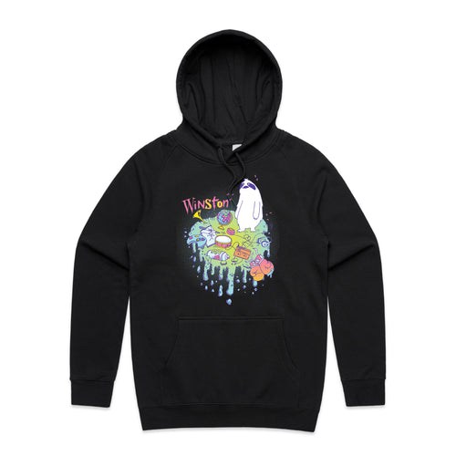 Winston Hobbies Hoodie by Lonely Kids Club. All clothing from our T-shirts to our shorts and hoodies are ethically made, and printed packed and shipped from Sydney.