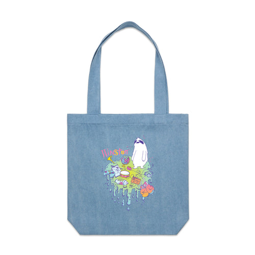 Winston Hobbies Tote by Lonely Kids Club. All clothing from our T-shirts to our shorts and hoodies are ethically made, and printed packed and shipped from Sydney.