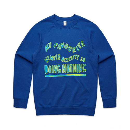 Winter Activity Jumper by Lonely Kids Club. All clothing from our T-shirts to our shorts and hoodies are ethically made, and printed packed and shipped from Sydney.