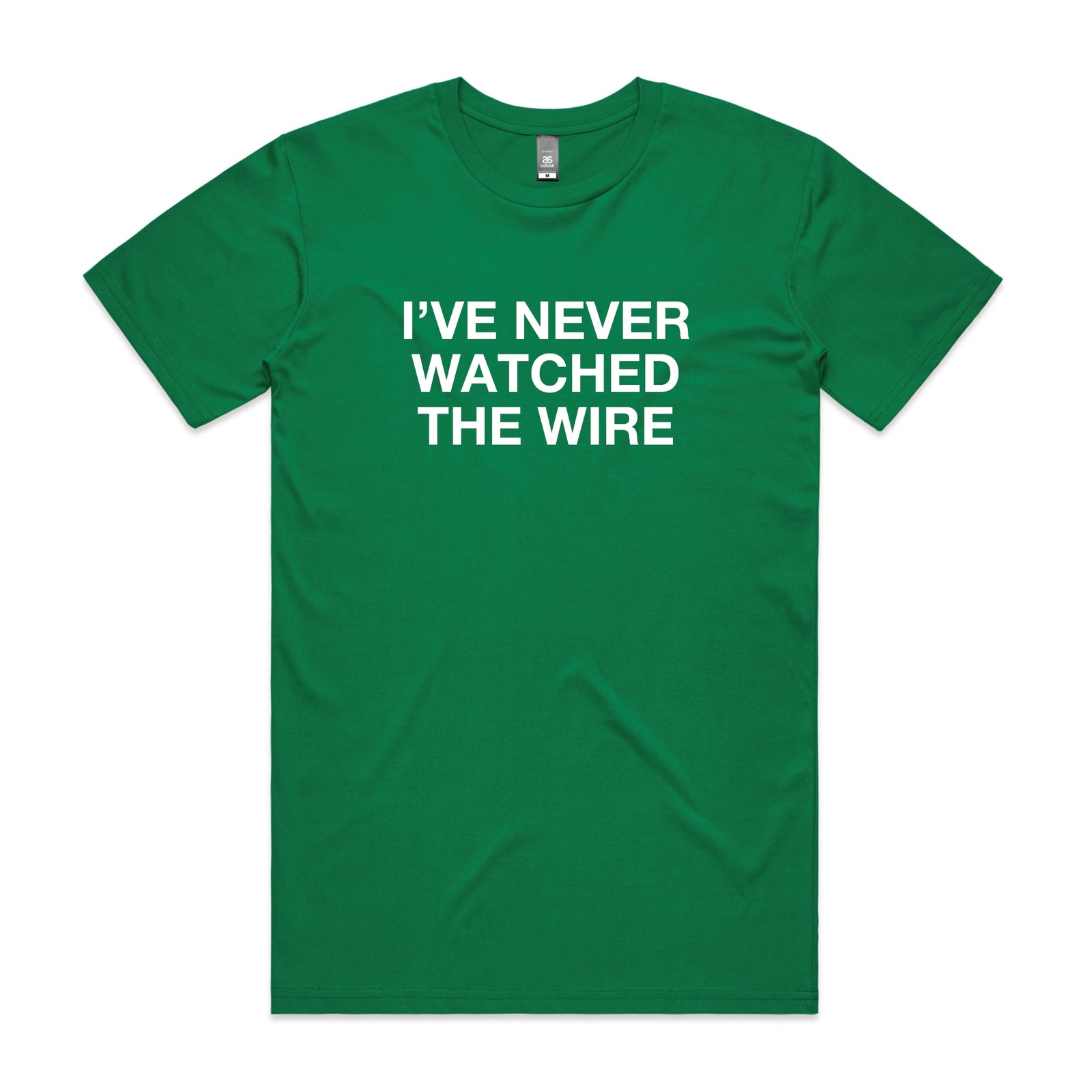 Green unisex t-shirt with The Wire TV graphic by Lonely Kids Club