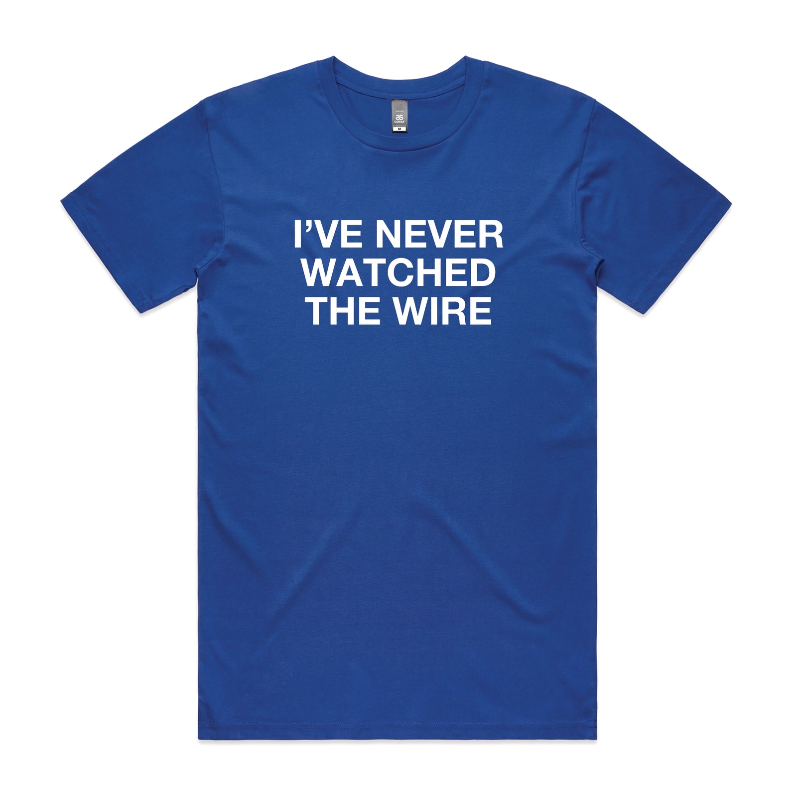 Royal Blue unisex t-shirt with The Wire TV graphic by Lonely Kids Club