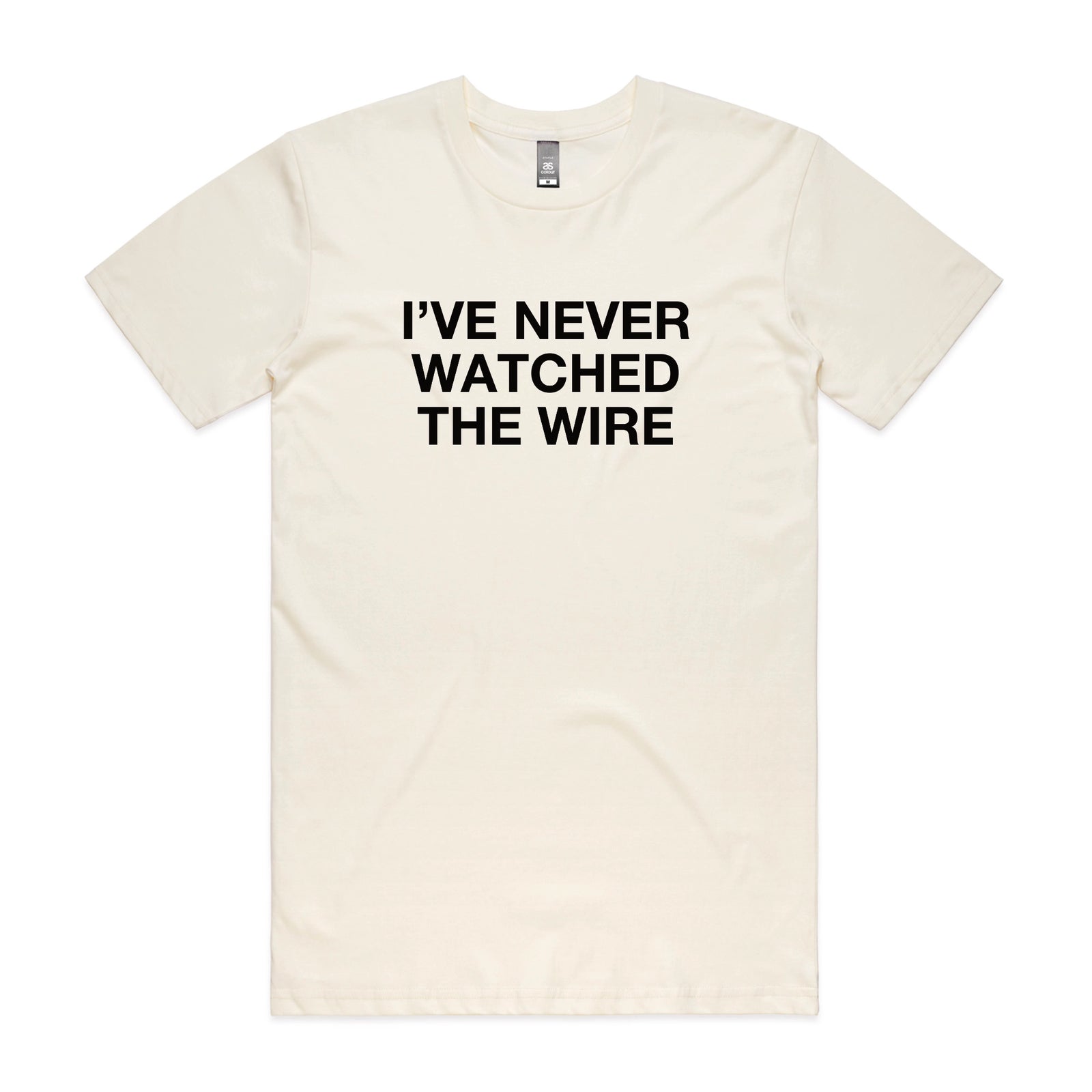 Ecru unisex t-shirt with The Wire TV graphic by Lonely Kids Club