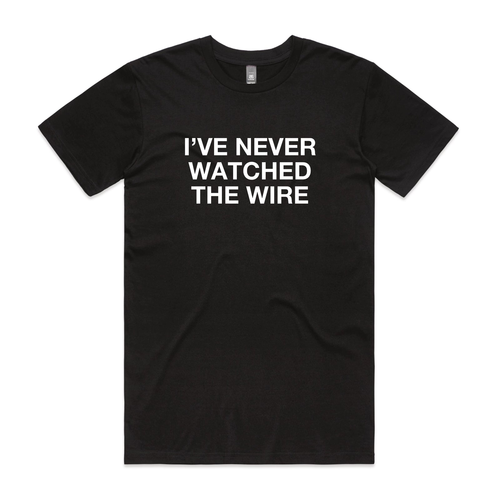 Black unisex t-shirt with The Wire TV graphic by Lonely Kids Club