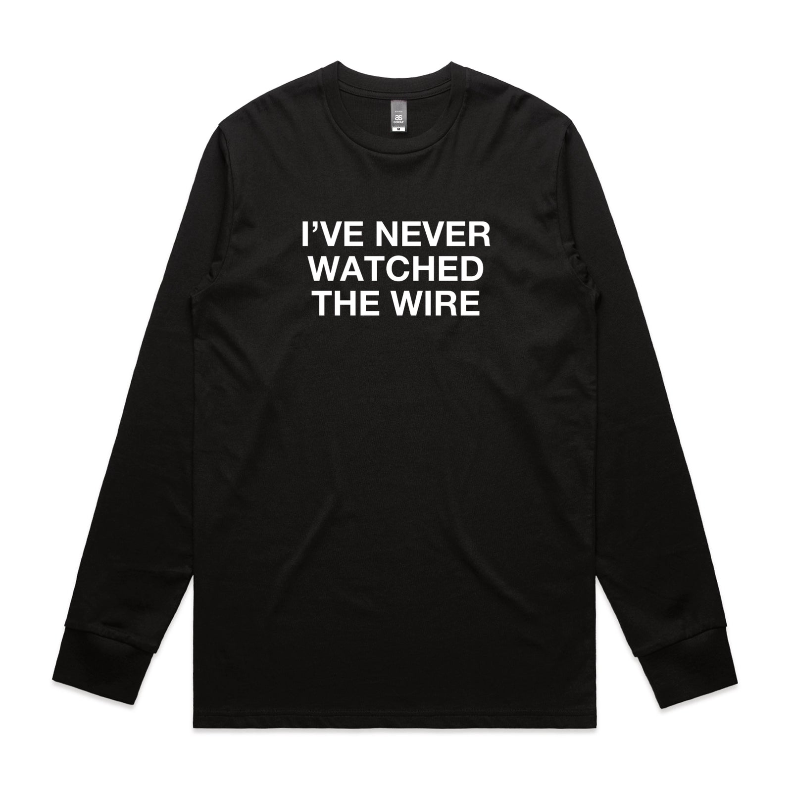 Black long sleeve t-shirt with The Wire TV graphic by Lonely Kids Club