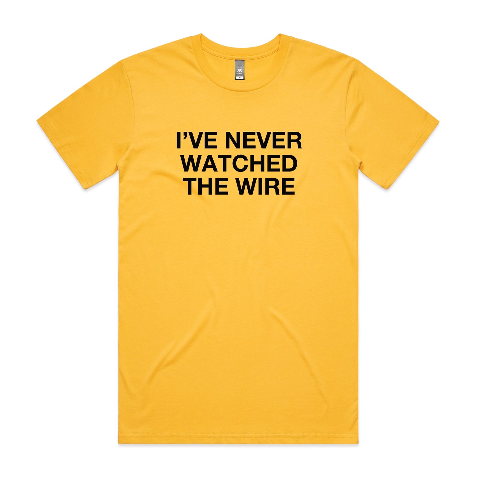 Yelllow unisex t-shirt with The Wire TV graphic by Lonely Kids Club