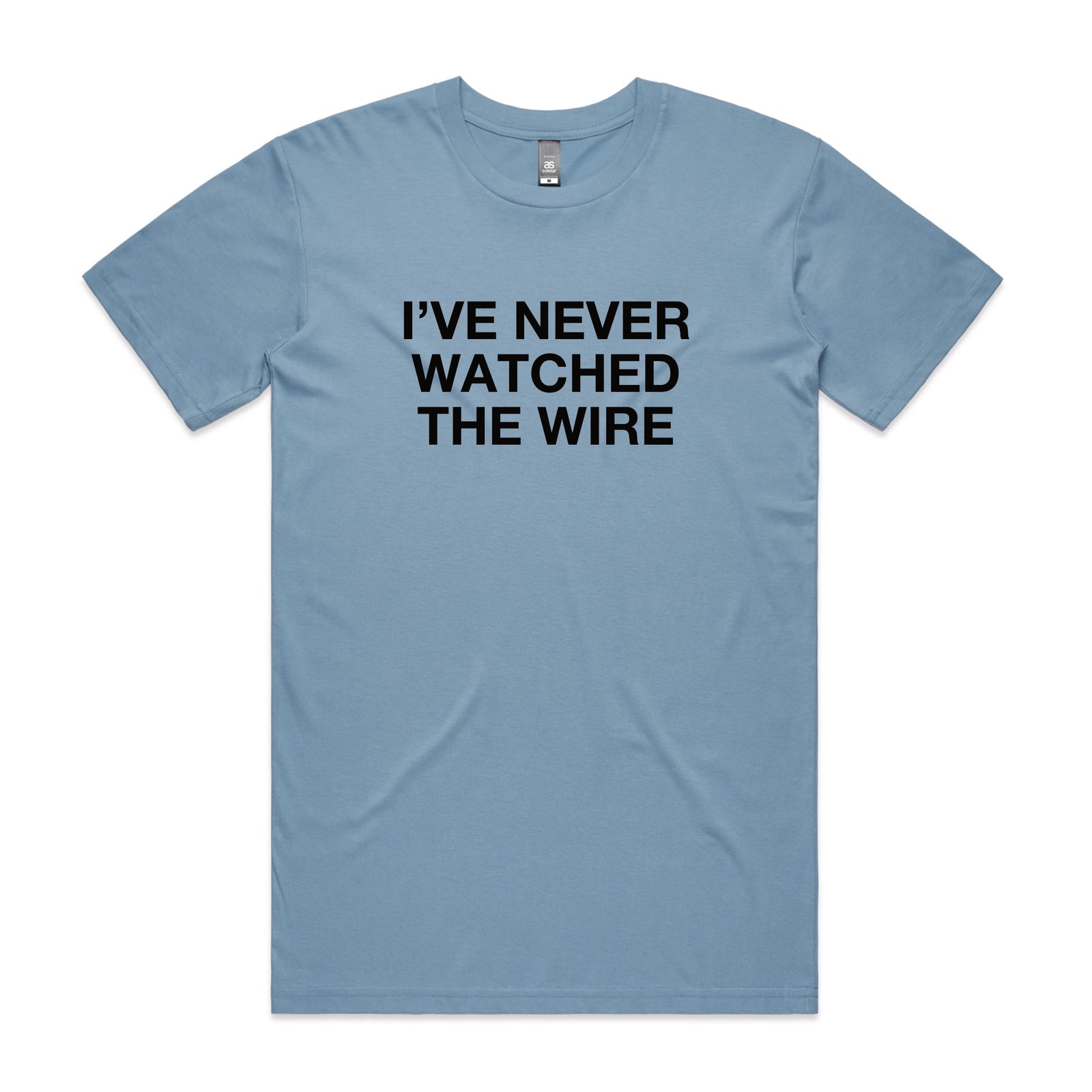 Carolina Blue unisex t-shirt with The Wire TV graphic by Lonely Kids Club