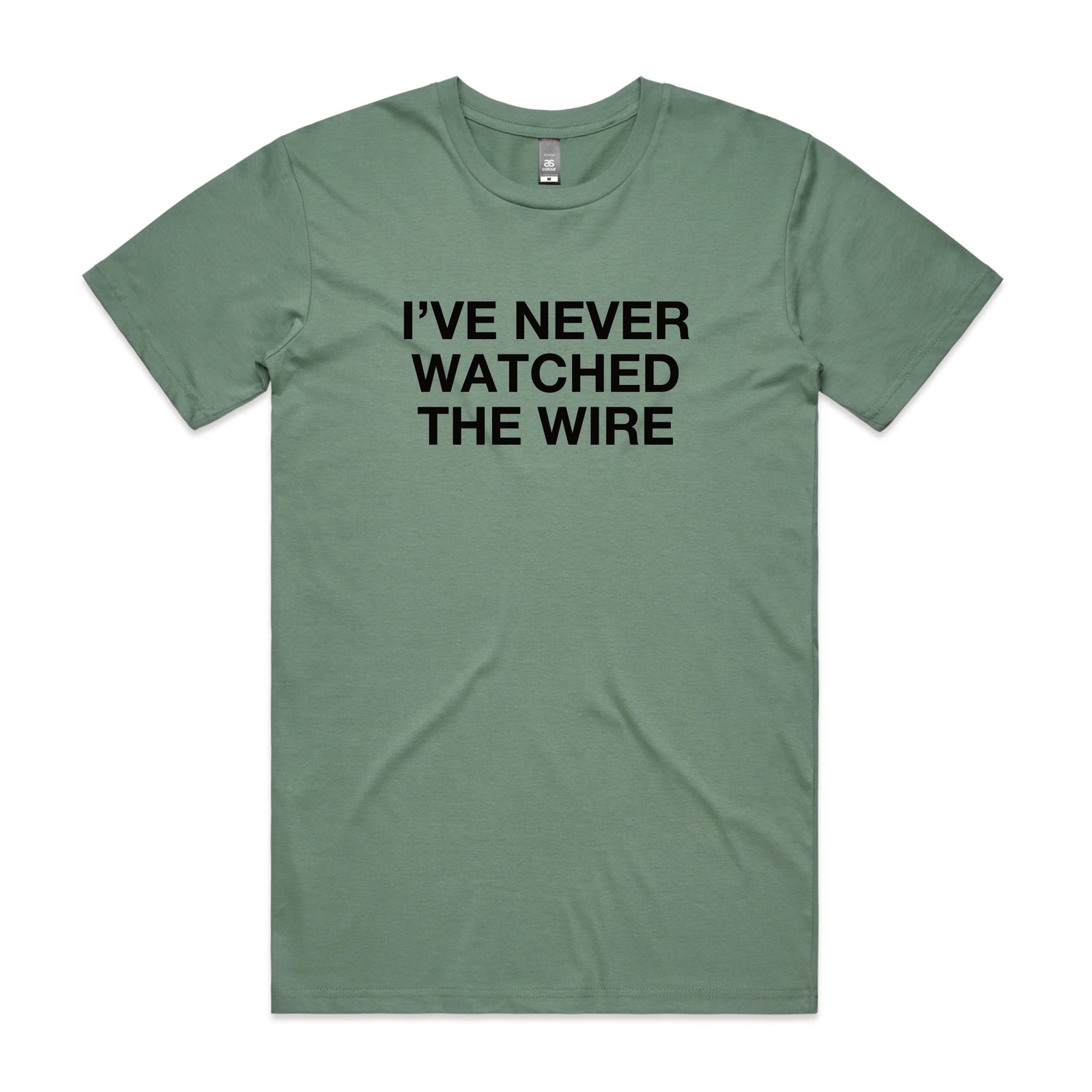 Sage unisex t-shirt with The Wire TV graphic by Lonely Kids Club