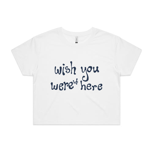 Wish You Weren't Here Tee by Lonely Kids Club. All clothing from our T-shirts to our shorts and hoodies are ethically made, and printed packed and shipped from Sydney.