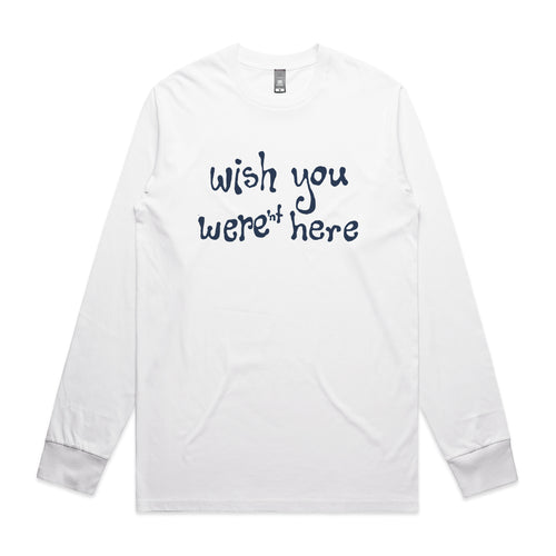 Wish You Weren't Here Tee by Lonely Kids Club. All clothing from our T-shirts to our shorts and hoodies are ethically made, and printed packed and shipped from Sydney.
