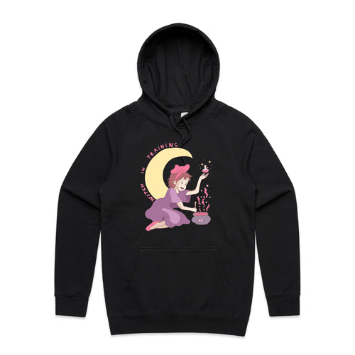 Witch In Training Hoodie by Lonely Kids Club. All clothing from our T-shirts to our shorts and hoodies are ethically made, and printed packed and shipped from Sydney.