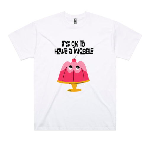 Have A Wobble Tee by Lonely Kids Club. All clothing from our T-shirts to our shorts and hoodies are ethically made, and printed packed and shipped from Sydney.