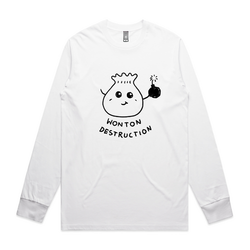 Wonton Destruction Tee by Lonely Kids Club. All clothing from our T-shirts to our shorts and hoodies are ethically made, and printed packed and shipped from Sydney.