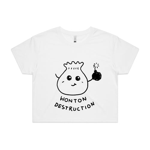 Wonton Destruction Tee by Lonely Kids Club. All clothing from our T-shirts to our shorts and hoodies are ethically made, and printed packed and shipped from Sydney.