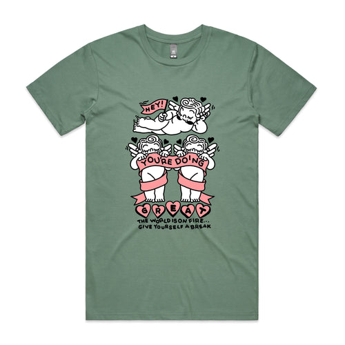 World On Fire Tee by Lonely Kids Club. All clothing from our T-shirts to our shorts and hoodies are ethically made, and printed packed and shipped from Sydney.