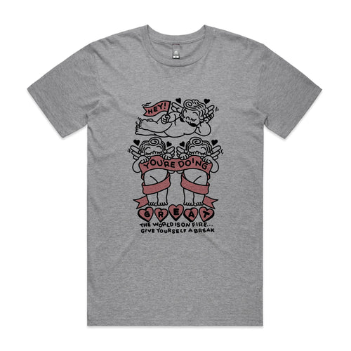World On Fire Tee by Lonely Kids Club. All clothing from our T-shirts to our shorts and hoodies are ethically made, and printed packed and shipped from Sydney.