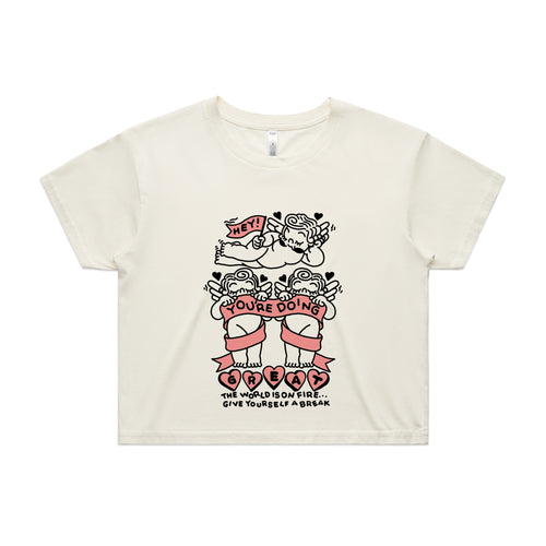 World On Fire Tee by Lonely Kids Club. All clothing from our T-shirts to our shorts and hoodies are ethically made, and printed packed and shipped from Sydney.