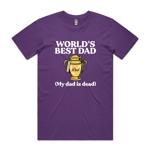 World's Best Dad Tee by Lonely Kids Club. All clothing from our T-shirts to our shorts and hoodies are ethically made, and printed packed and shipped from Sydney.