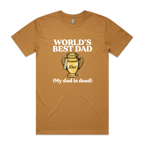 World's Best Dad Tee by Lonely Kids Club. All clothing from our T-shirts to our shorts and hoodies are ethically made, and printed packed and shipped from Sydney.