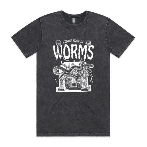 Home Of Worms Tee by Lonely Kids Club. All clothing from our T-shirts to our shorts and hoodies are ethically made, and printed packed and shipped from Sydney.