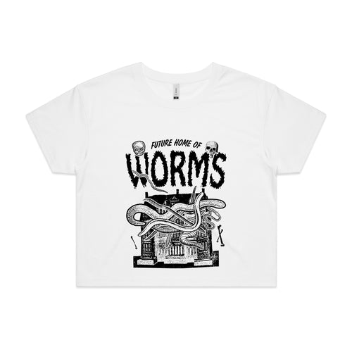 Home Of Worms Tee by Lonely Kids Club. All clothing from our T-shirts to our shorts and hoodies are ethically made, and printed packed and shipped from Sydney.