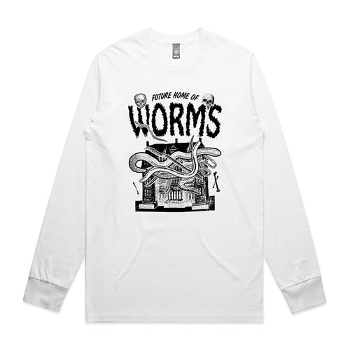 Home Of Worms Tee by Lonely Kids Club. All clothing from our T-shirts to our shorts and hoodies are ethically made, and printed packed and shipped from Sydney.
