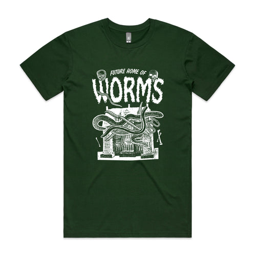 Home Of Worms Tee by Lonely Kids Club. All clothing from our T-shirts to our shorts and hoodies are ethically made, and printed packed and shipped from Sydney.