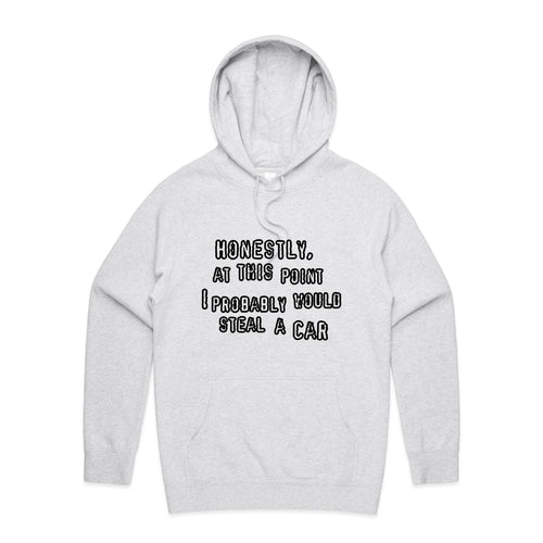 Would Steal A Car Hoodie by Lonely Kids Club. All clothing from our T-shirts to our shorts and hoodies are ethically made, and printed packed and shipped from Sydney.