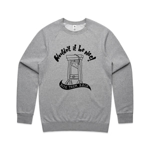 Wouldn't It Be Nice Jumper by Lonely Kids Club. All clothing from our T-shirts to our shorts and hoodies are ethically made, and printed packed and shipped from Sydney.