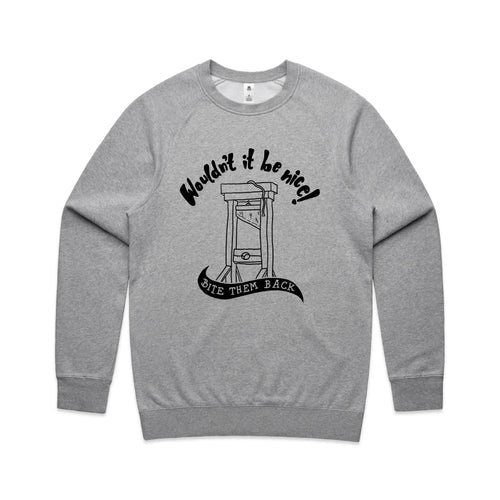 Wouldn't It Be Nice Jumper by Lonely Kids Club. All clothing from our T-shirts to our shorts and hoodies are ethically made, and printed packed and shipped from Sydney.
